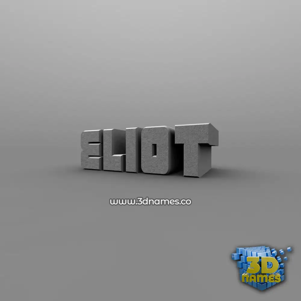 eliot in Solid Grey style - 3D name wallpaper