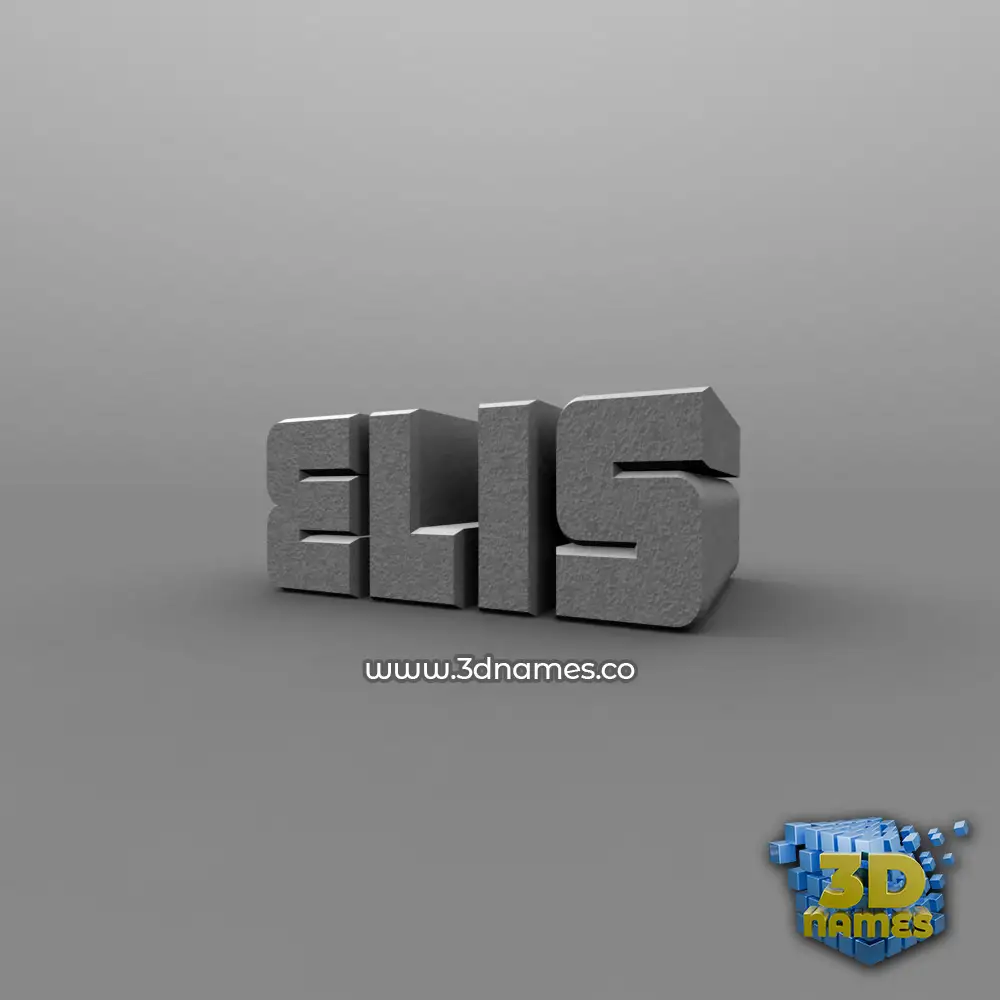 elis in Solid Grey style - 3D name wallpaper