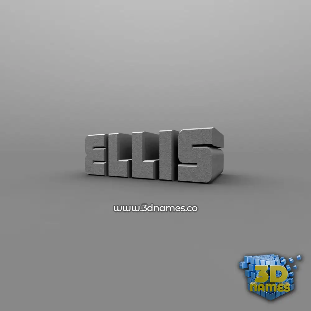 ellis in Solid Grey style - 3D name wallpaper