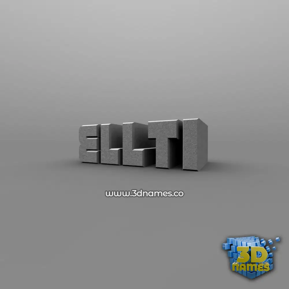 ellti in Solid Grey style - 3D name wallpaper