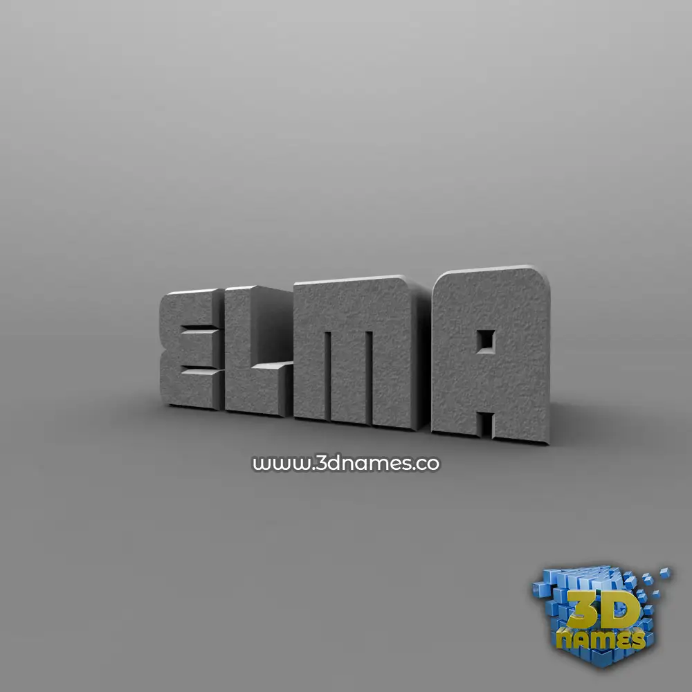elma in Solid Grey style - 3D name wallpaper