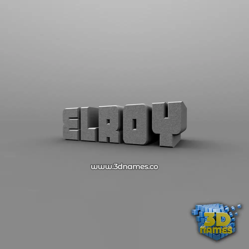 elroy in Solid Grey style - 3D name wallpaper