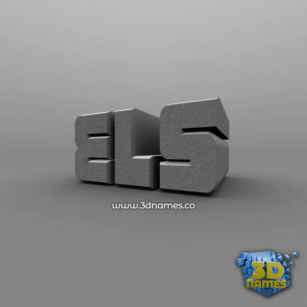 els in Solid Grey style - 3D name wallpaper
