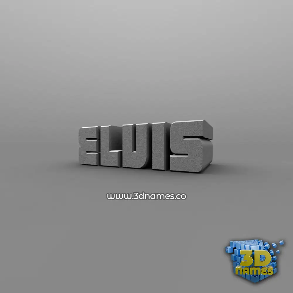 elvis in Solid Grey style - 3D name wallpaper