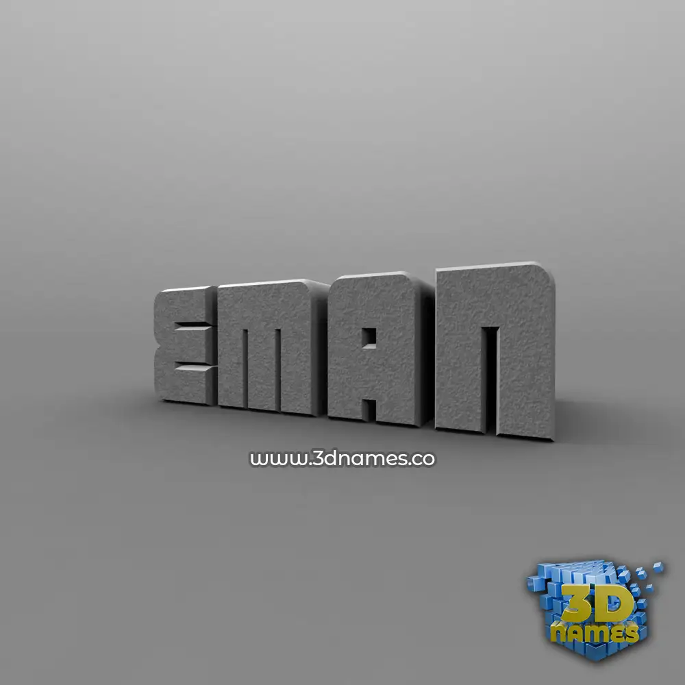 eman in Solid Grey style - 3D name wallpaper