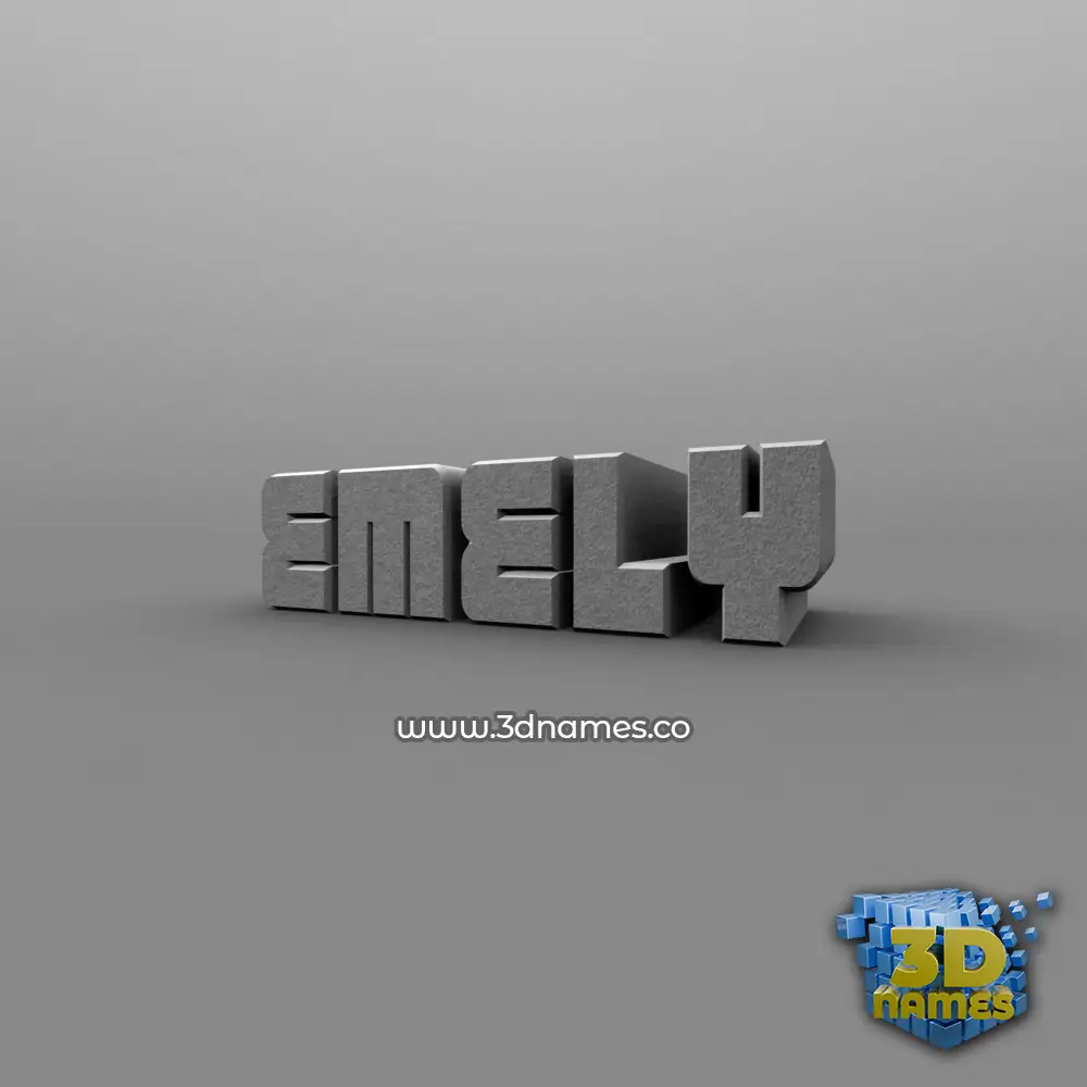 emely in Solid Grey style - 3D name wallpaper