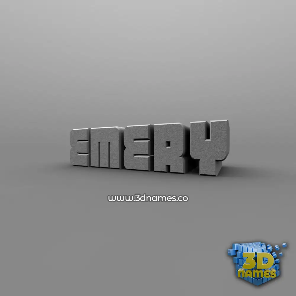 emery in Solid Grey style - 3D name wallpaper