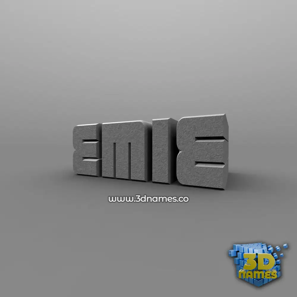 emie in Solid Grey style - 3D name wallpaper