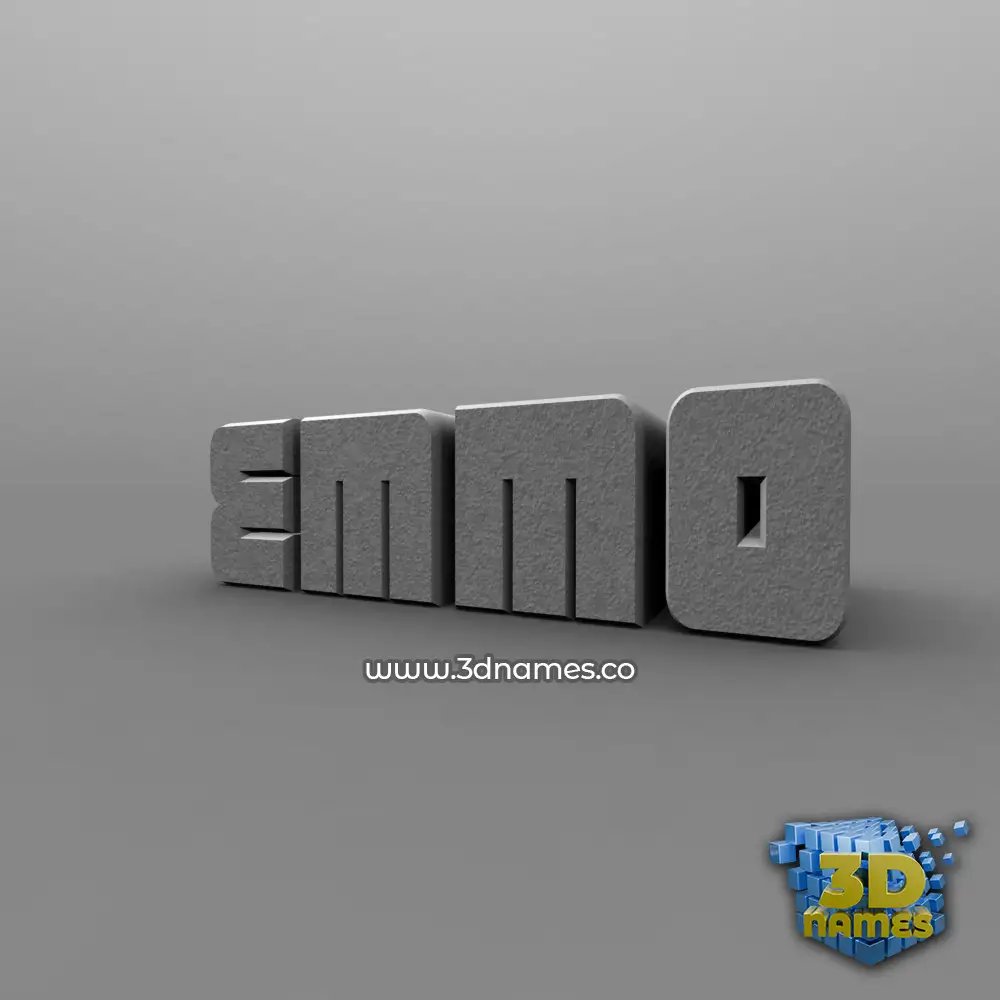 emmo in Solid Grey style - 3D name wallpaper