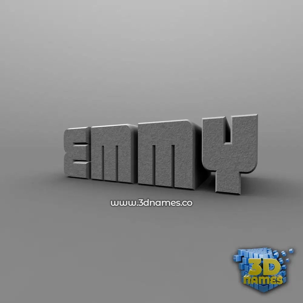 emmy in Solid Grey style - 3D name wallpaper