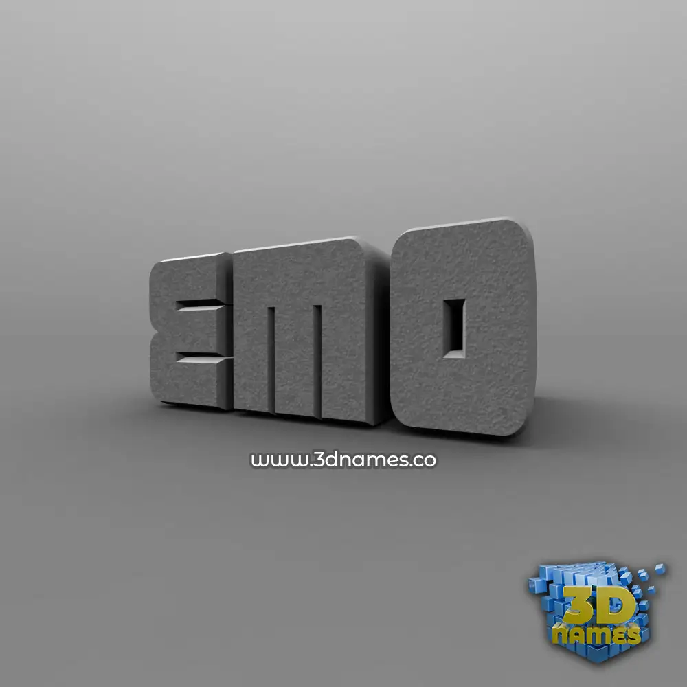 emo in Solid Grey style - 3D name wallpaper