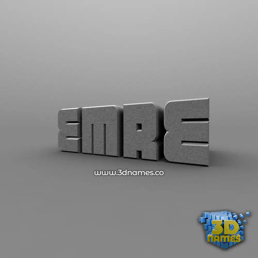 emre in Solid Grey style - 3D name wallpaper