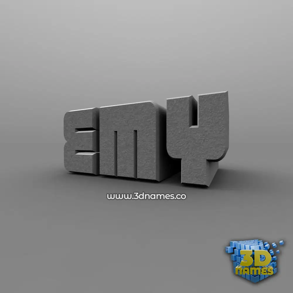 emy in Solid Grey style - 3D name wallpaper