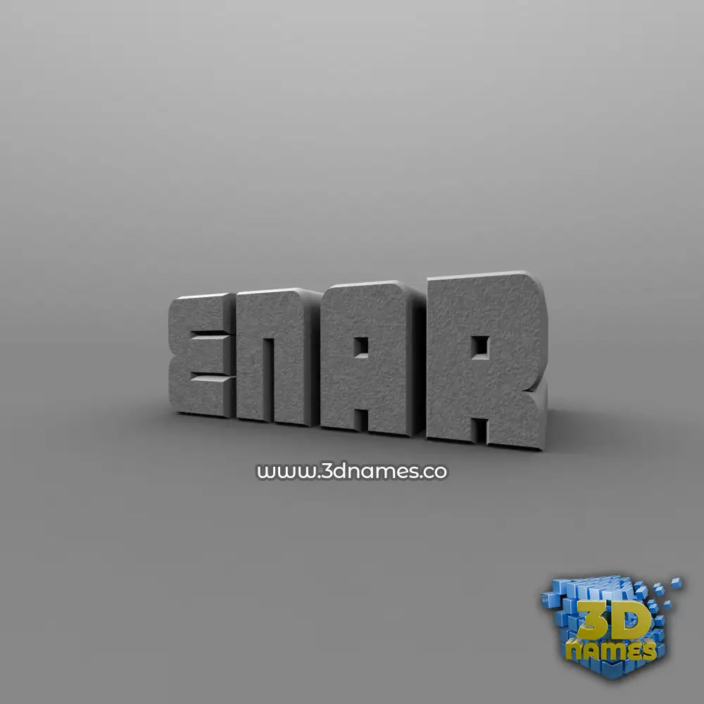 enar in Solid Grey style - 3D name wallpaper