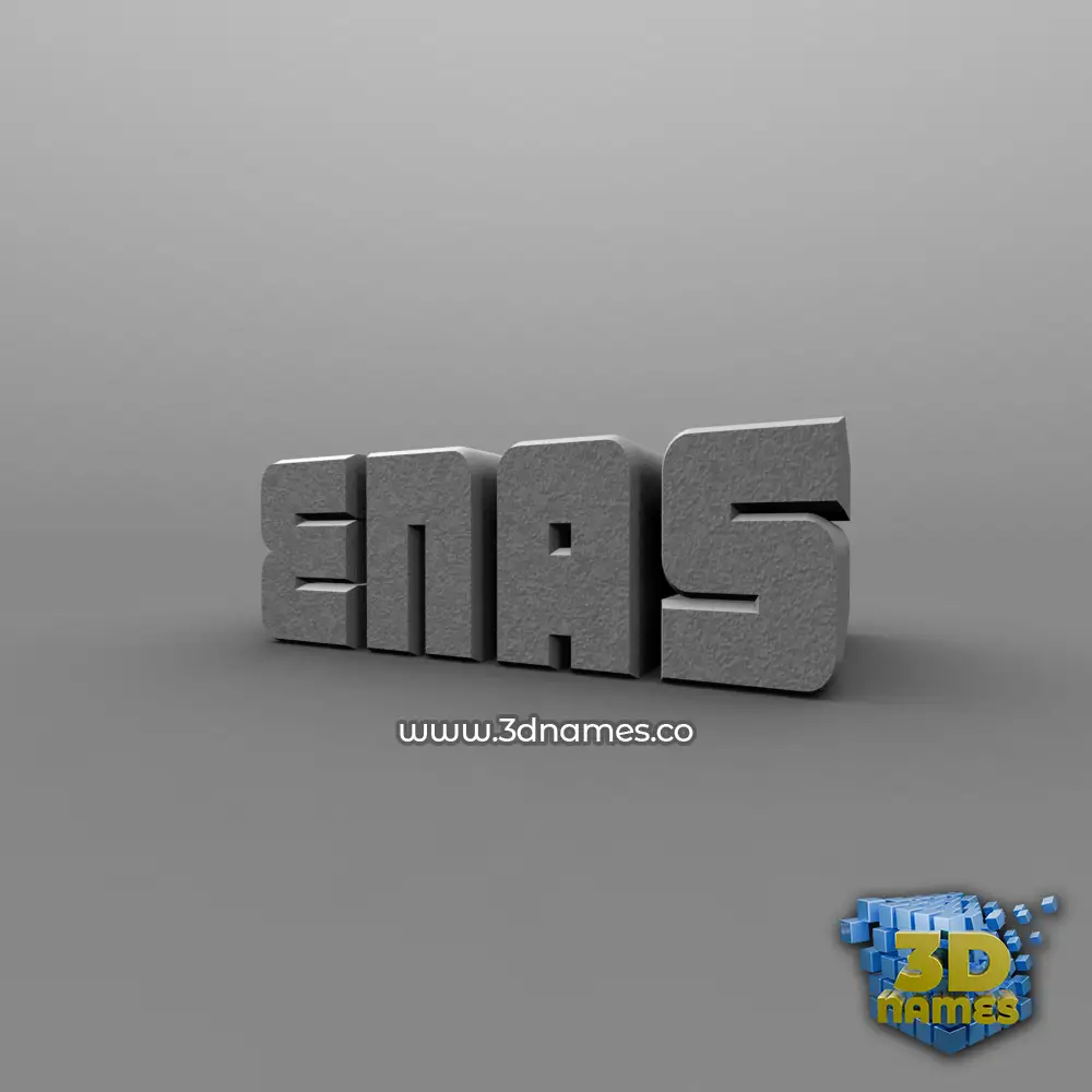 enas in Solid Grey style - 3D name wallpaper