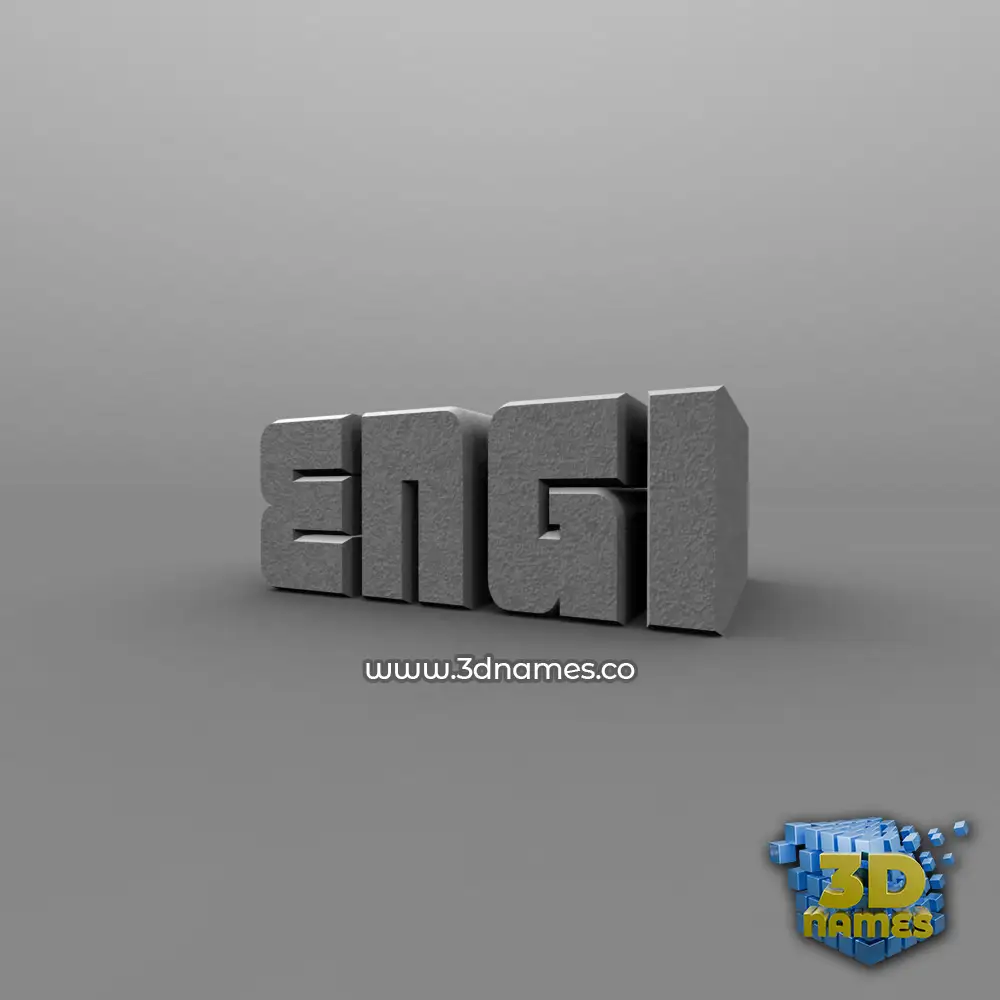 engi in Solid Grey style - 3D name wallpaper