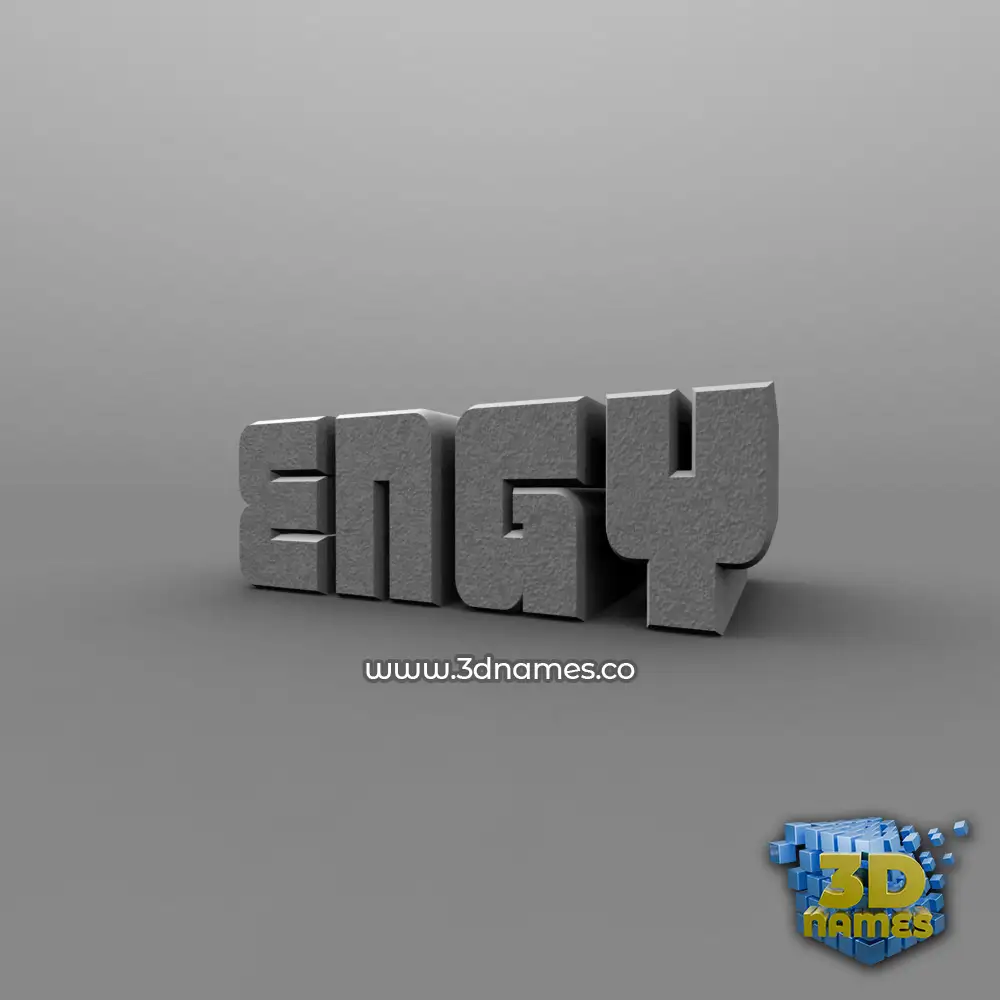 engy in Solid Grey style - 3D name wallpaper