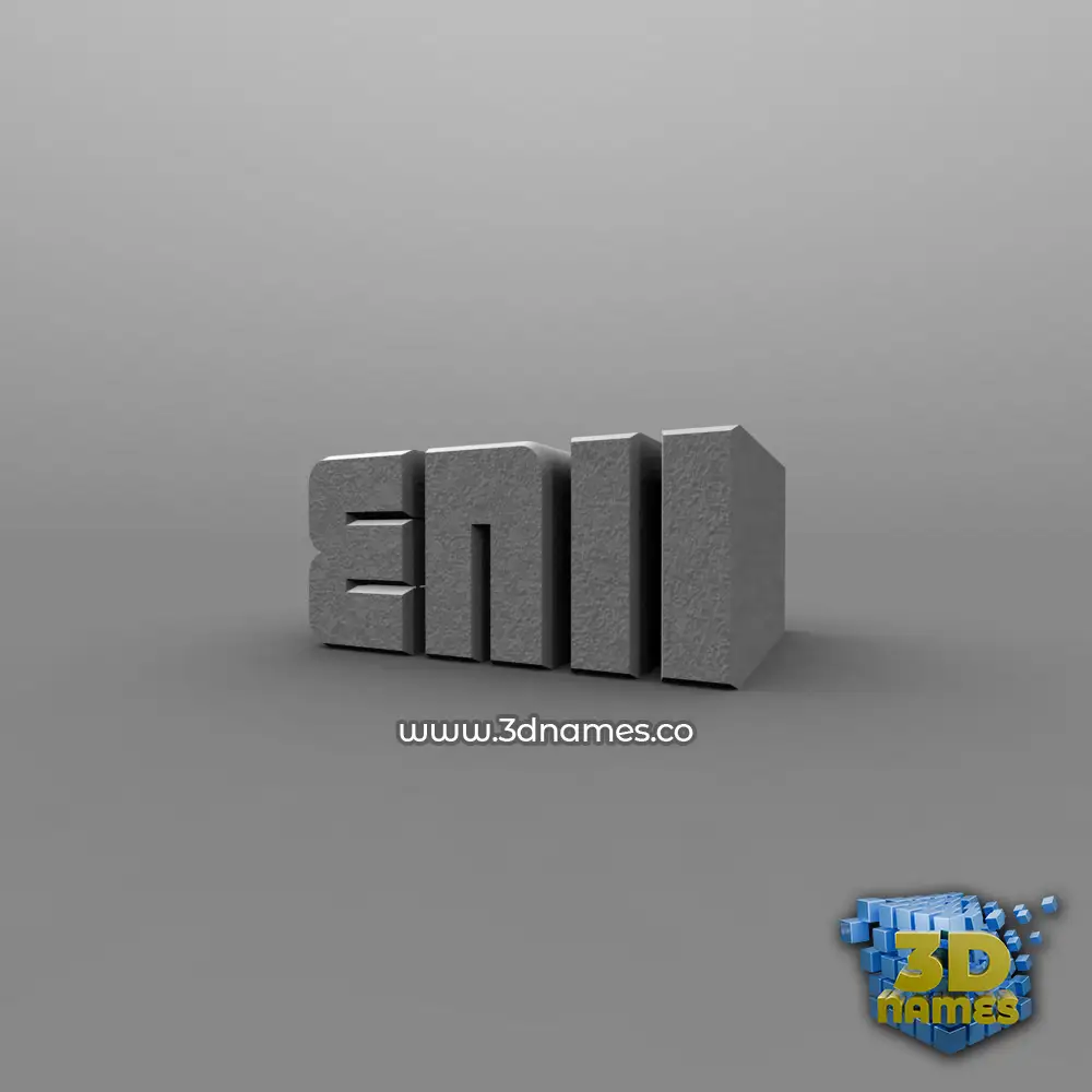 enii in Solid Grey style - 3D name wallpaper