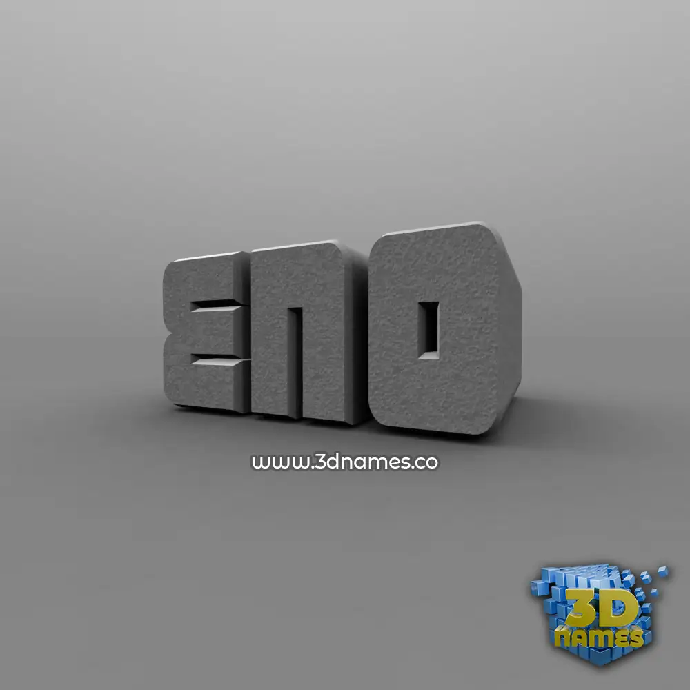 eno in Solid Grey style - 3D name wallpaper