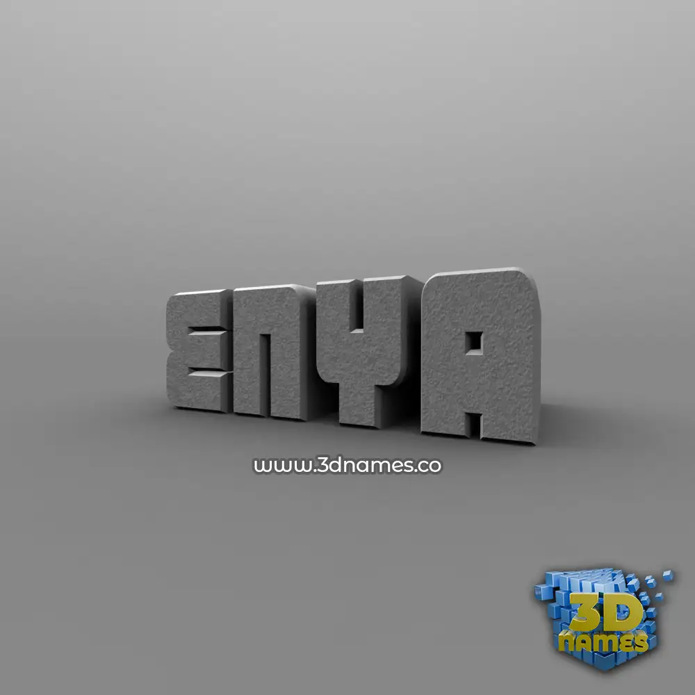 enya in Solid Grey style - 3D name wallpaper