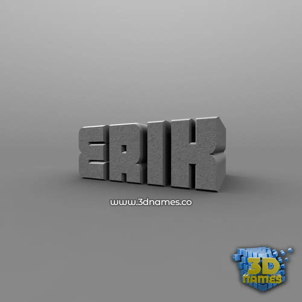 erik in Solid Grey style - 3D name wallpaper