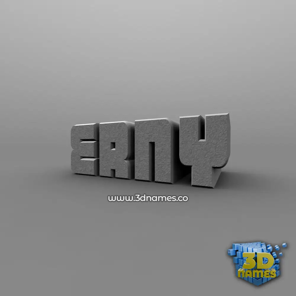 erny in Solid Grey style - 3D name wallpaper