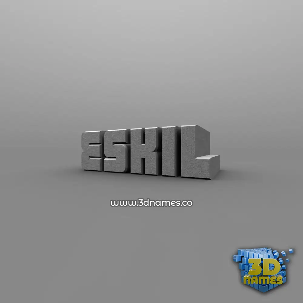 eskil in Solid Grey style - 3D name wallpaper