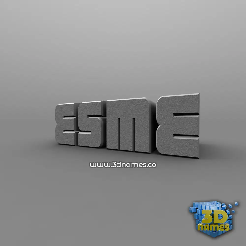 esme in Solid Grey style - 3D name wallpaper