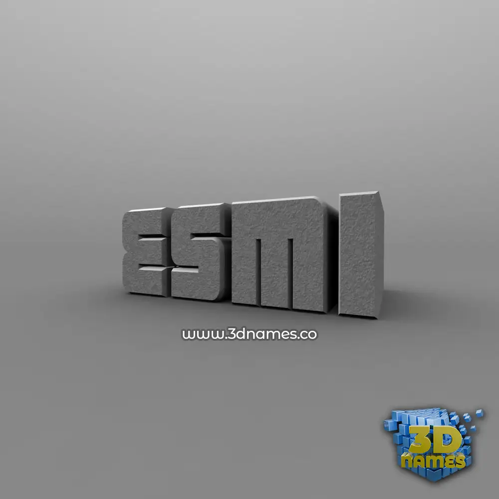 esmi in Solid Grey style - 3D name wallpaper