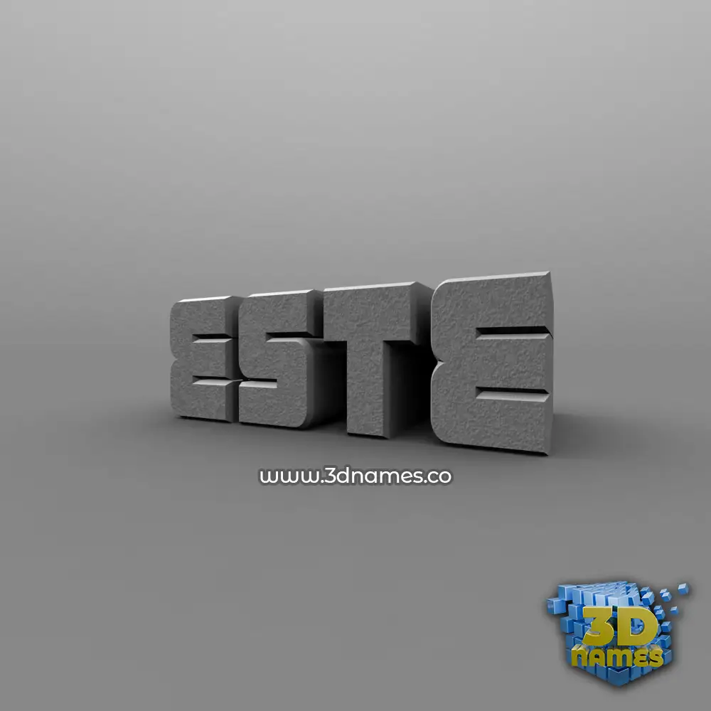 este in Solid Grey style - 3D name wallpaper