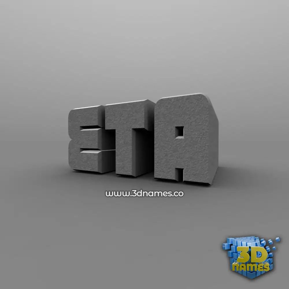 eta in Solid Grey style - 3D name wallpaper