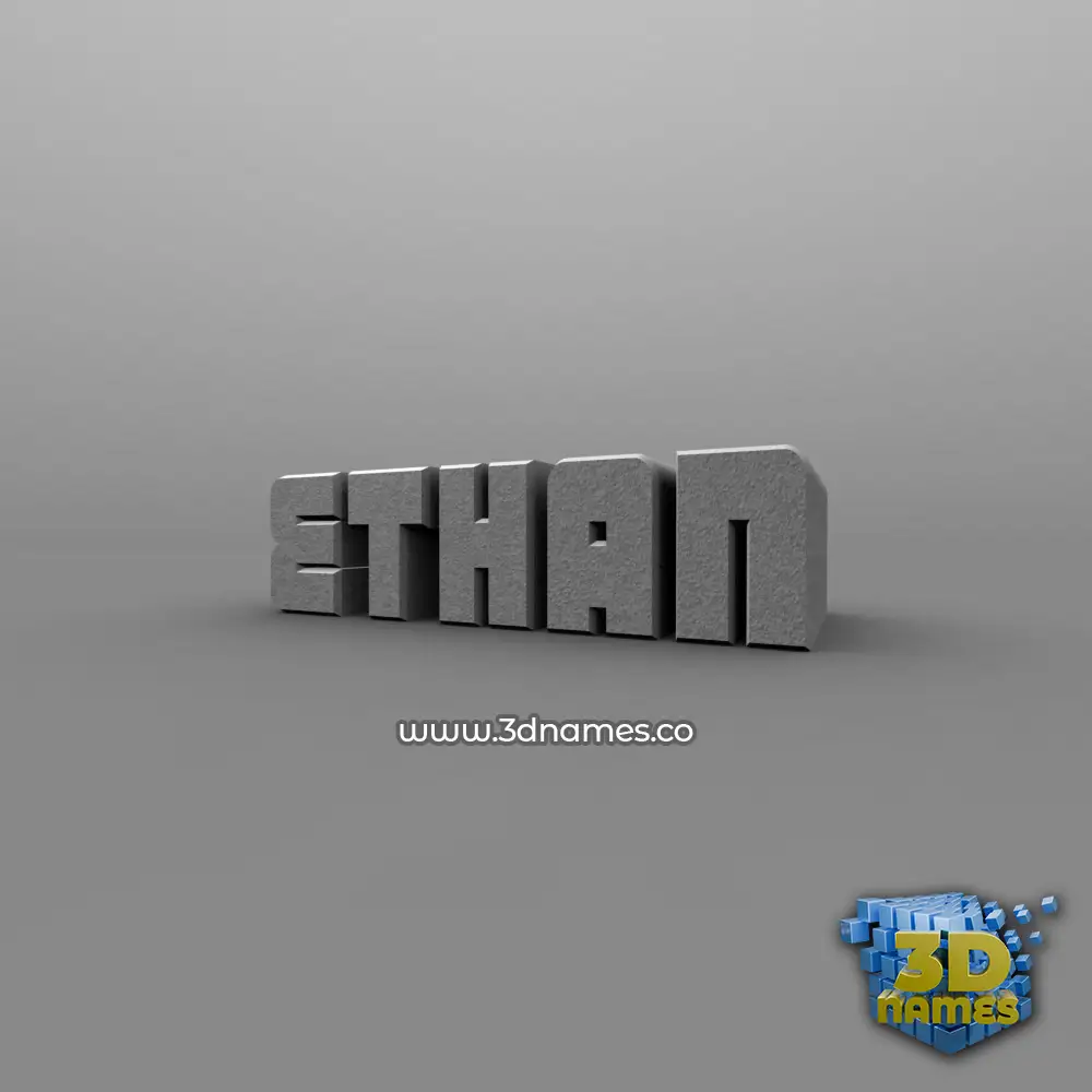 ethan in Solid Grey style - 3D name wallpaper