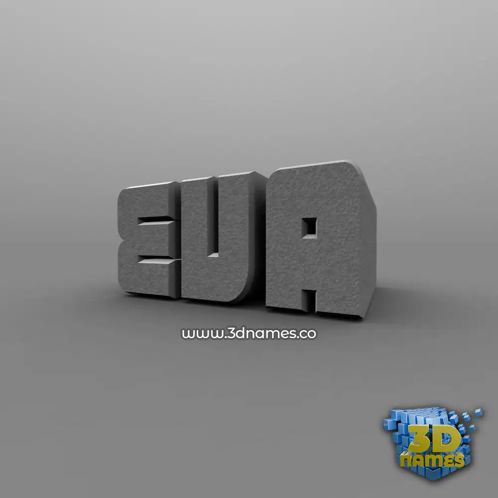 eva in Solid Grey style - 3D name wallpaper