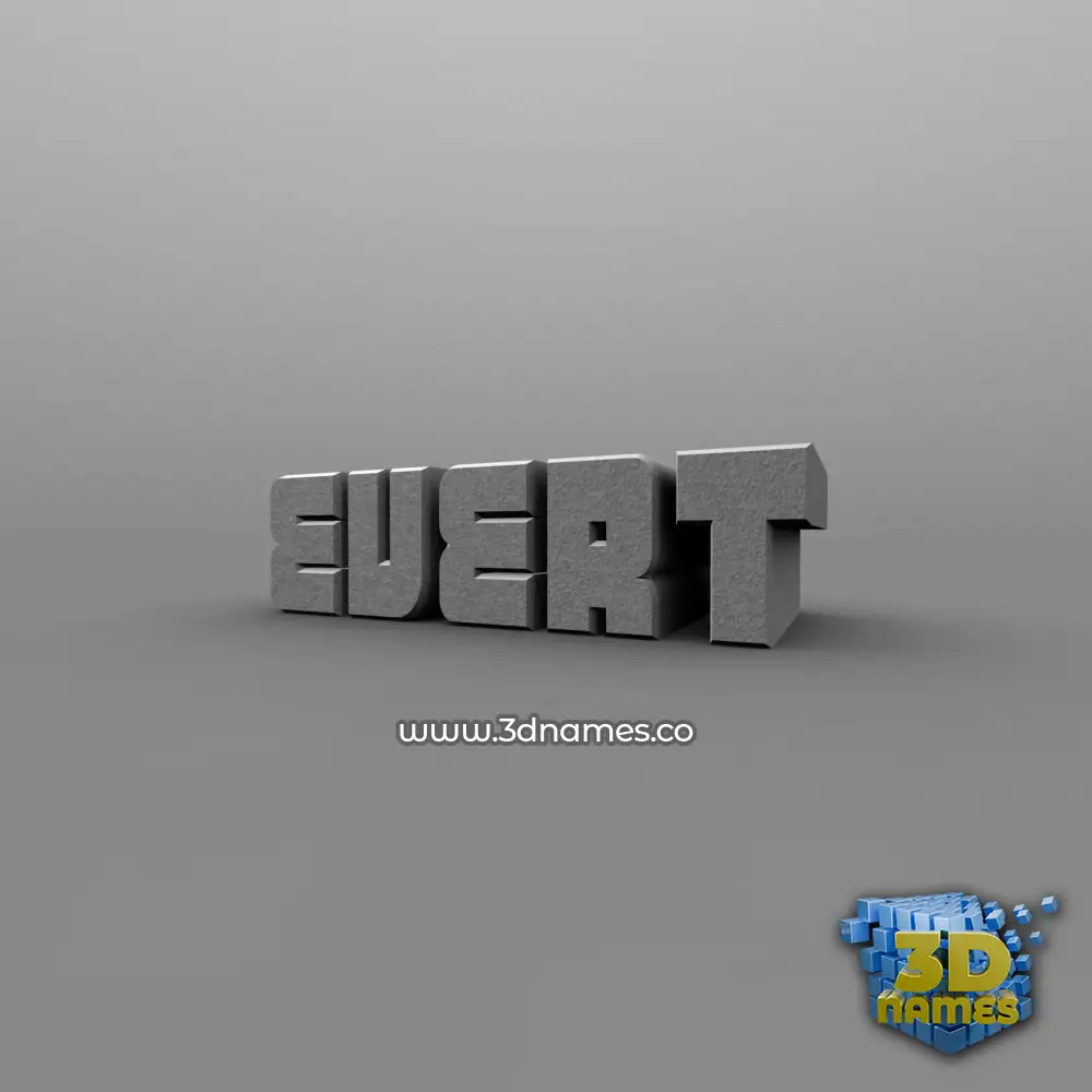 evert in Solid Grey style - 3D name wallpaper