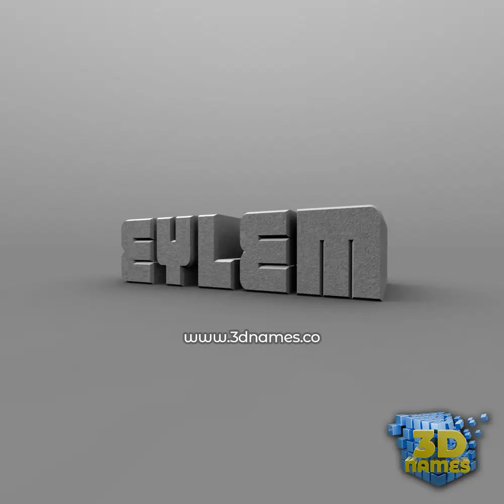 eylem in Solid Grey style - 3D name wallpaper