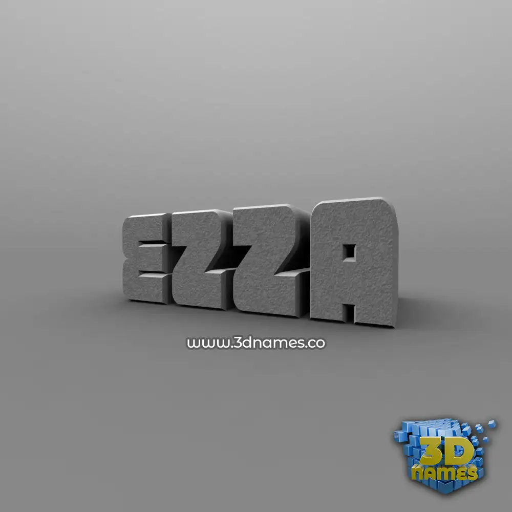 ezza in Solid Grey style - 3D name wallpaper