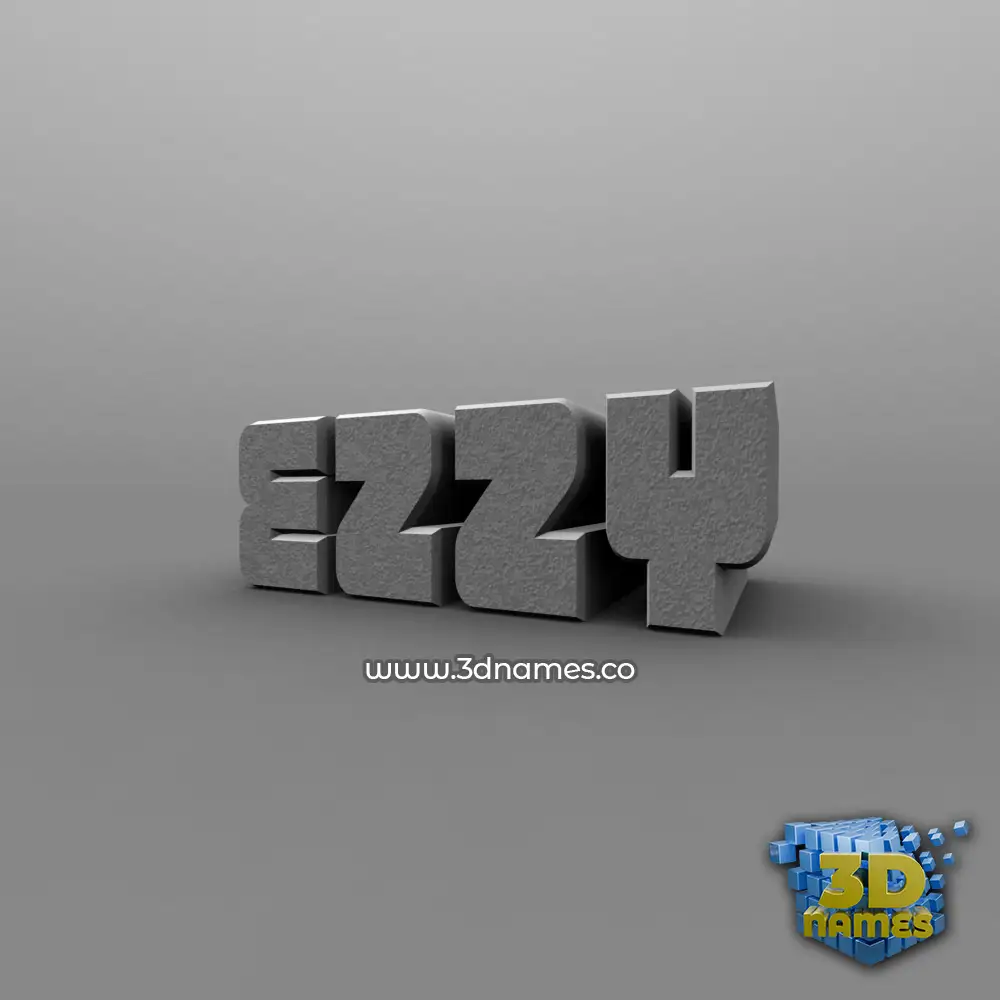 ezzy in Solid Grey style - 3D name wallpaper