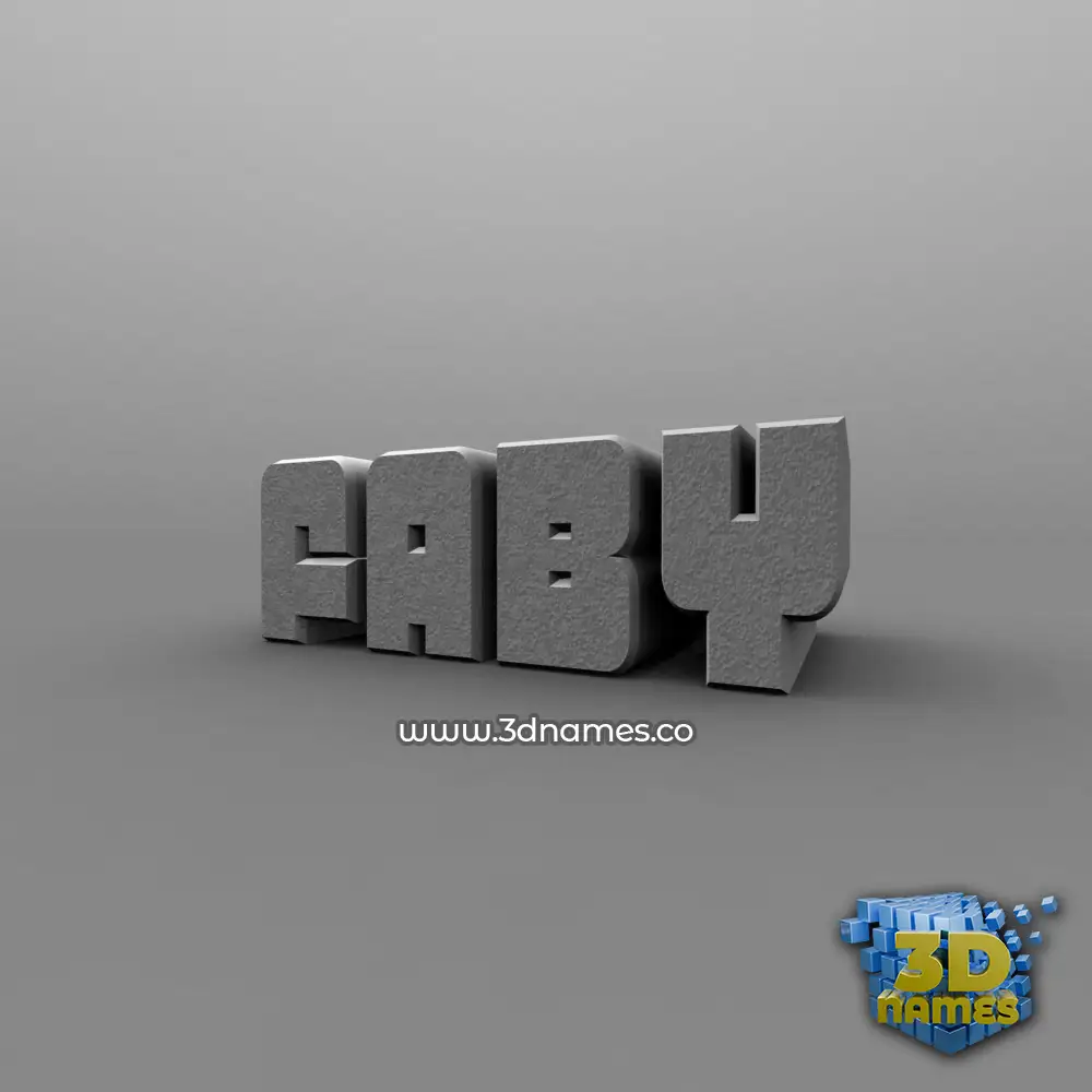 faby in Solid Grey style - 3D name wallpaper