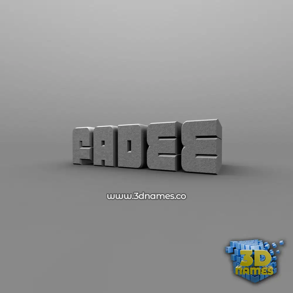 fadee in Solid Grey style - 3D name wallpaper