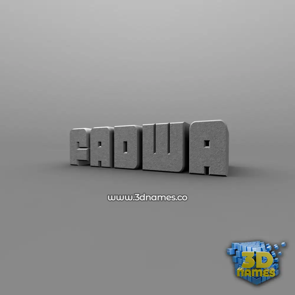 fadwa in Solid Grey style - 3D name wallpaper