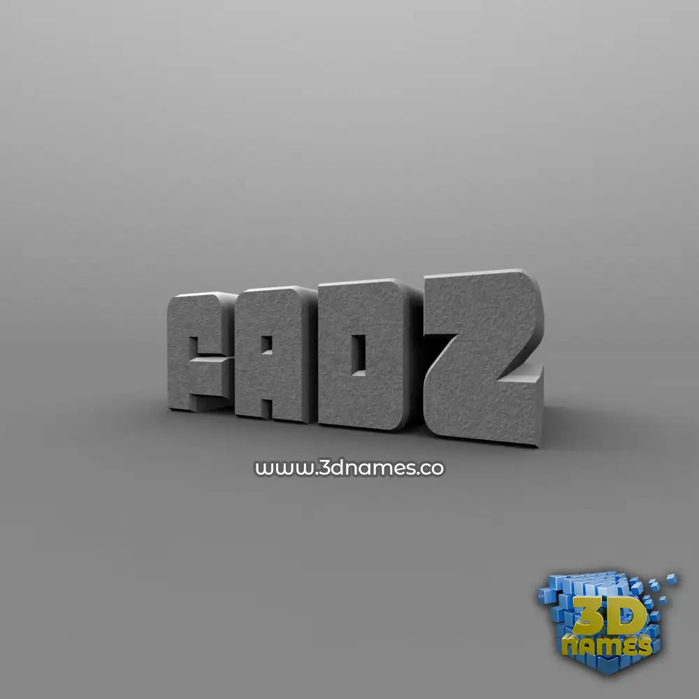 fadz in Solid Grey style - 3D name wallpaper