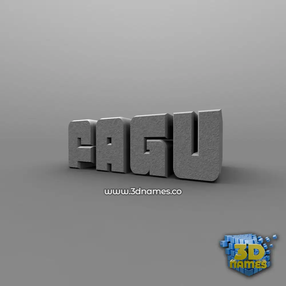fagu in Solid Grey style - 3D name wallpaper