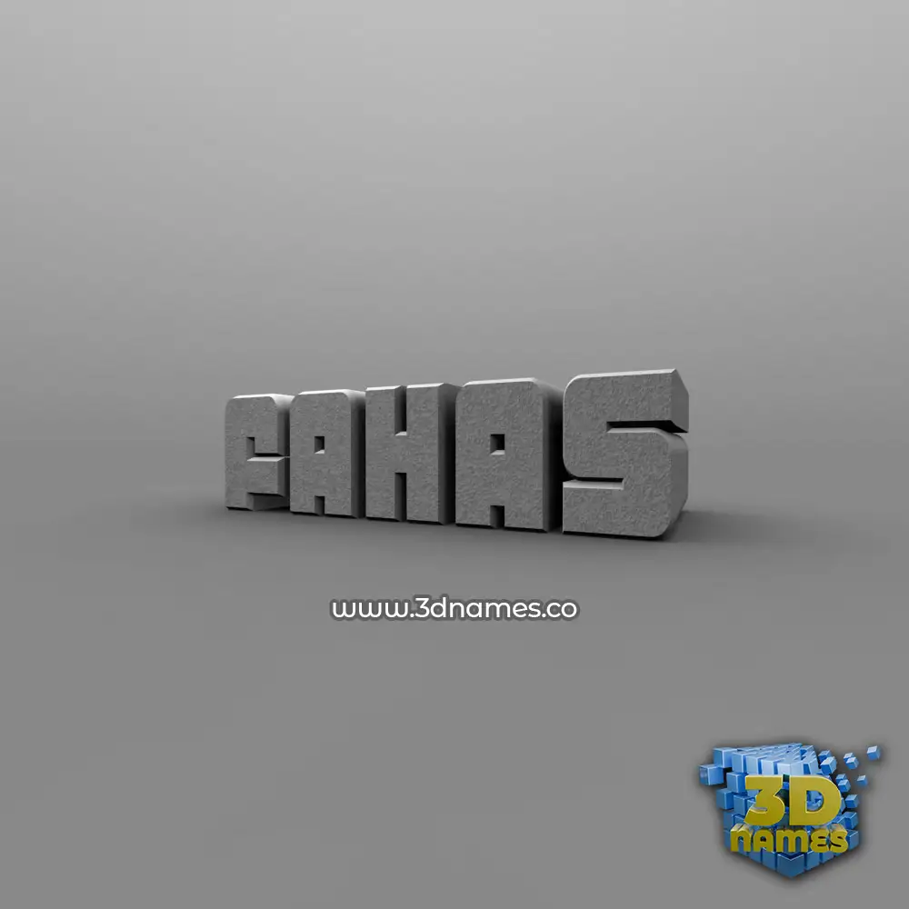 fahas in Solid Grey style - 3D name wallpaper