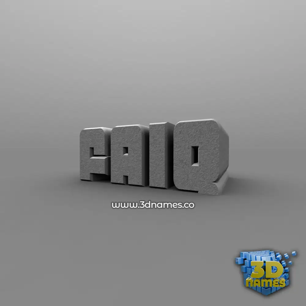faiq in Solid Grey style - 3D name wallpaper