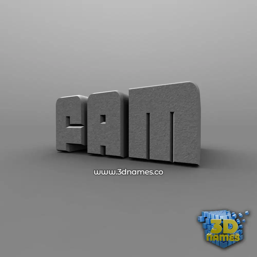 fam in Solid Grey style - 3D name wallpaper