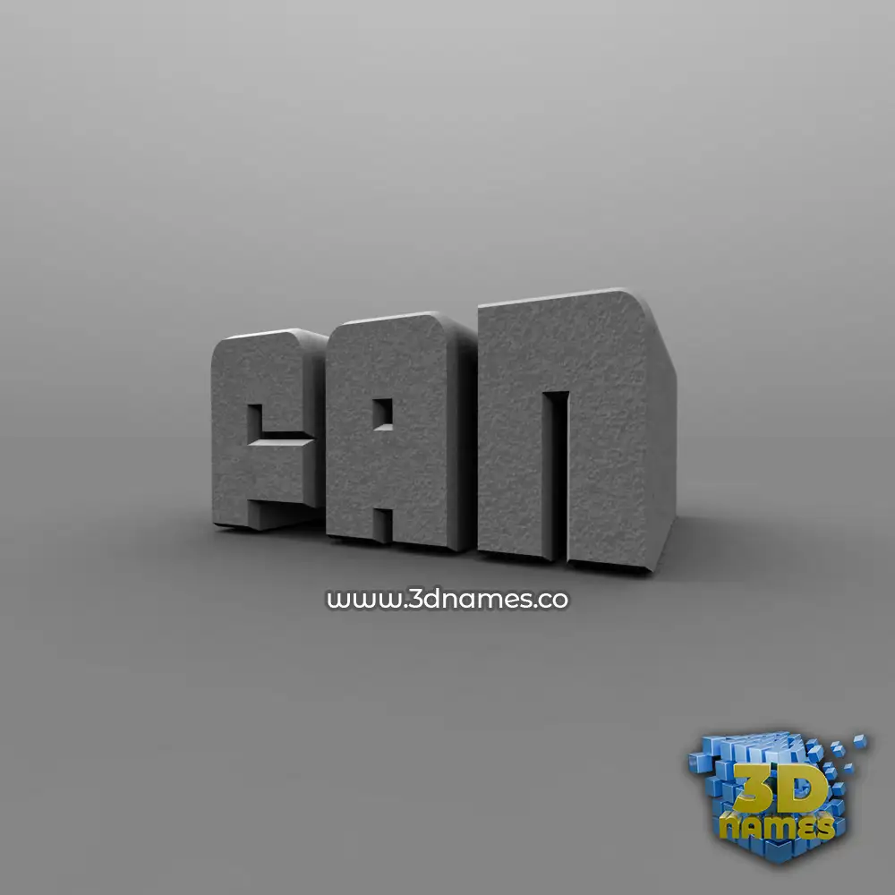 fan in Solid Grey style - 3D name wallpaper
