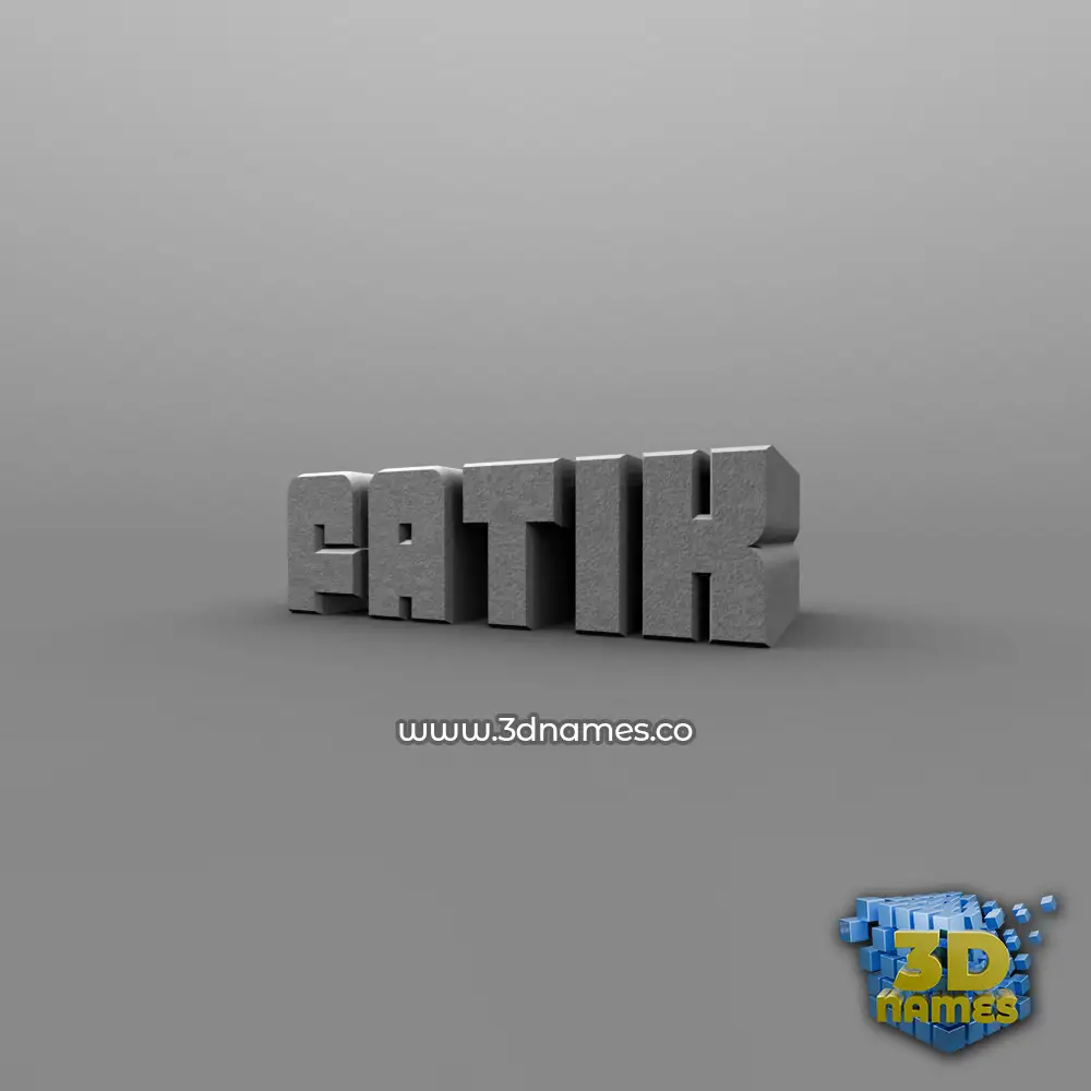fatik in Solid Grey style - 3D name wallpaper