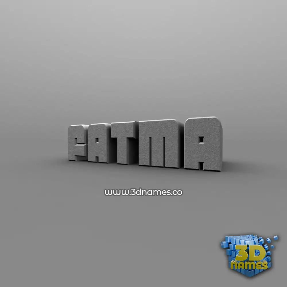 fatma in Solid Grey style - 3D name wallpaper