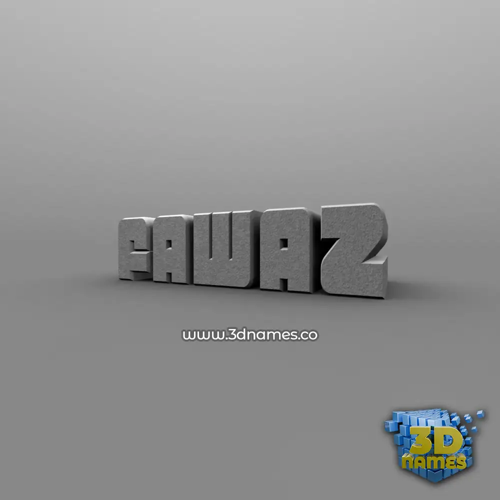 fawaz in Solid Grey style - 3D name wallpaper