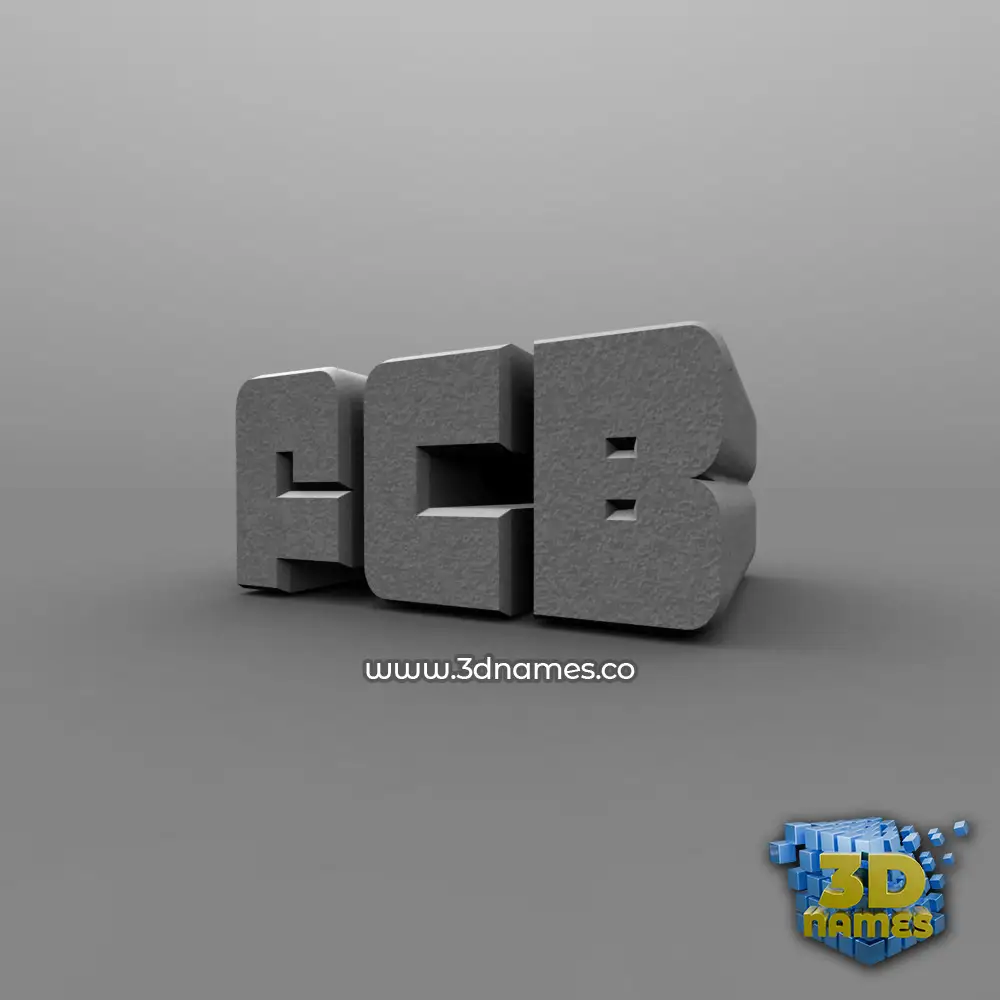 fcb in Solid Grey style - 3D name wallpaper